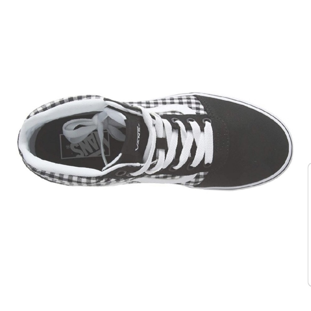 New w tags in box Vans Ward Hi Gingham Black Sk8-HI high tops 8 mini check - Picture 4 of 8